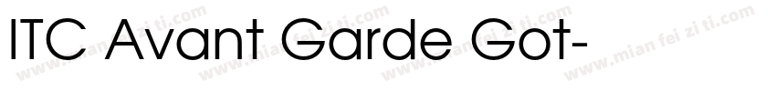 ITC Avant Garde Got字体转换
